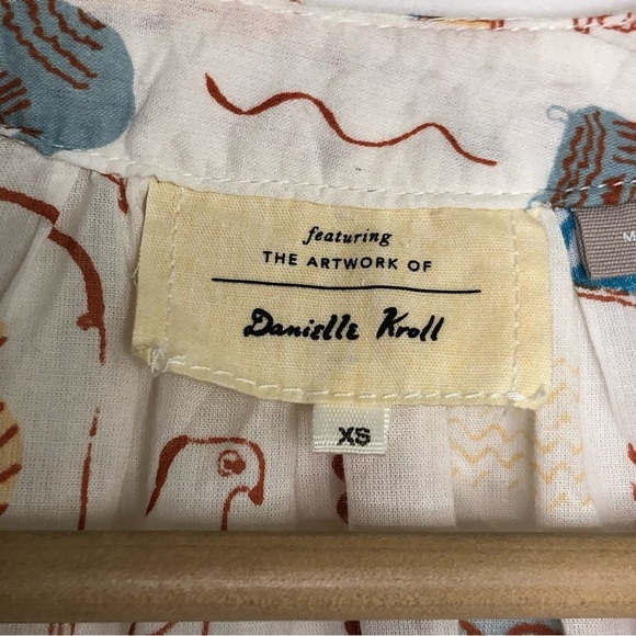 Anthropologie Daniel Kroll hieroglyphic, graphic, print button up shirt - Picture 9 of 12